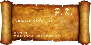 Pandia Klára névjegykártya